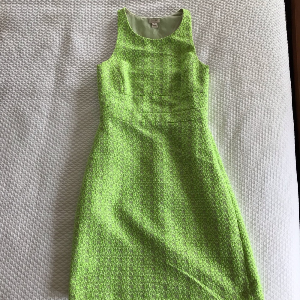 J. Crew Neon Tweed Dress